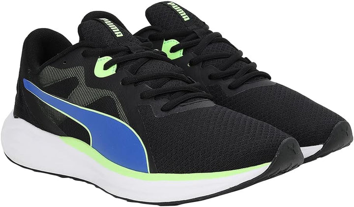 PUMA Herren Twitch Runner Fresh Strassen-Laufschuh 42 EU Puma Black Royal Sapphire Fizzy Lime, 42 EU