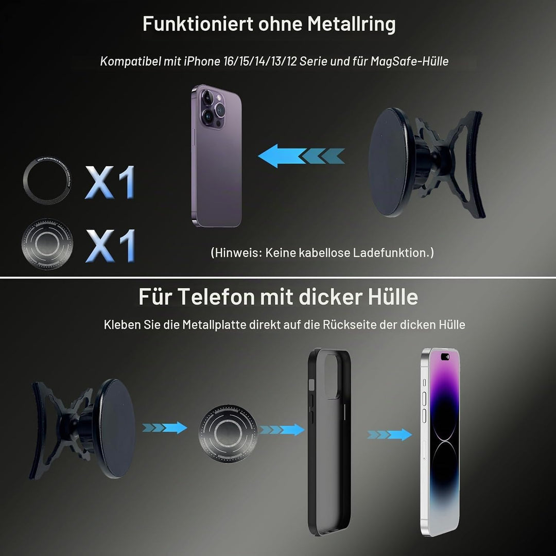 Magnet Handyhalterung Kompatibel mit Audi A3 8V S3(2014-2019), für MagSafe Kfz-Zubehör Handy KFZ Hal