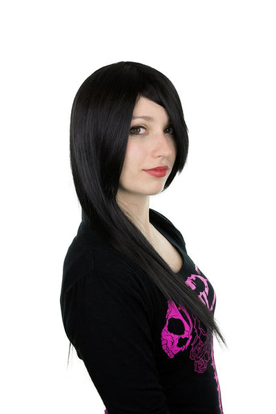 Prettyland Schwarz lange Glatt Perücke final fantasy Tifa Lockhart Rinoa Heartilly C994, schwarz
