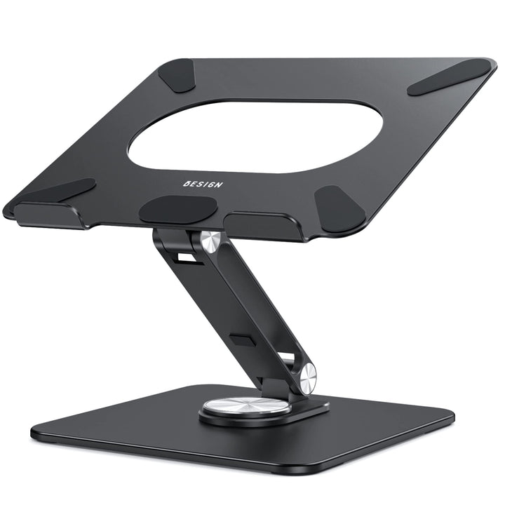 BESIGN LSX7 Laptop ständer mit 360 Drehbarer Basis, Verstellbarer ergonomischer Notebook-Ständer, La