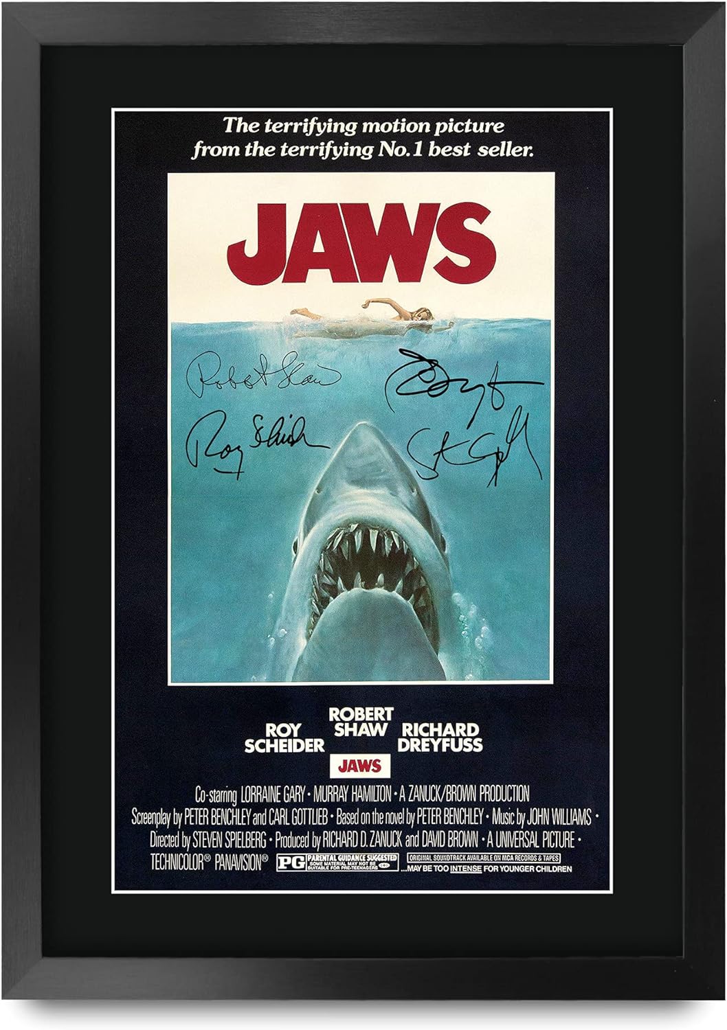 HWC Trading Jaws A3 Gerahmte Signiert Gedruckt Autogramme Bild Druck-Fotoanzeige Geschenk Für Rob Sc