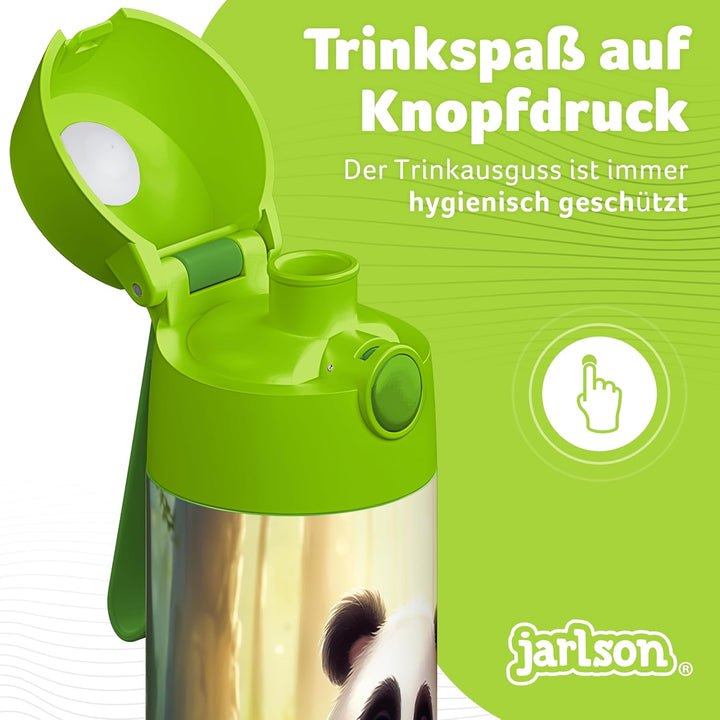 Jarlson® Trinkflasche Kinder Edelstahl MALI [THERMOSFLASCHE] - Kindertrinkflasche Auslaufsicher - Th