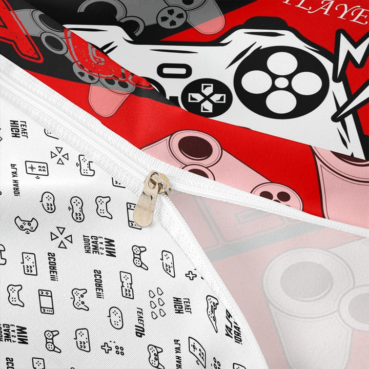 Gamer Bettbezug für Jungen 155x220,Gaming Bettwäsche Set für Kinder Jugend Gamer Room Decor Videospi