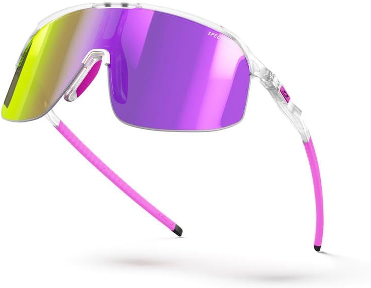 Julbo Damen und Herren DENSITY Sonnenbrille Laufen, Radfahren Einheitsgrösse Kristall / Rosa, Einhei