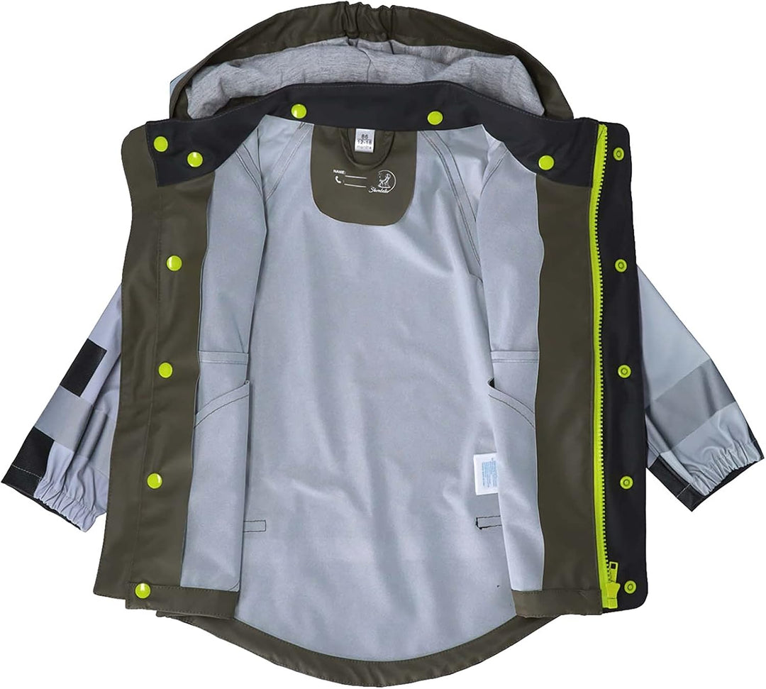 Sterntaler Unisex Kinder Funktions-regenjacke Blockfarben Funktions-Regenjacke (1er Pack) 92 Dunkelg