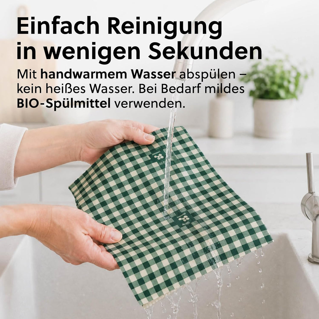 beegut BIO Bienenwachstücher 3er Set aus Deutschland, Lebensmittel frisch halten, nachhaltige & wied