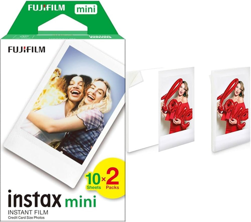 instax Mini Film, Doppelpack + Shacolla Herz Weiss + Herz bundle bundle, Weiss + Herz bundle bundle