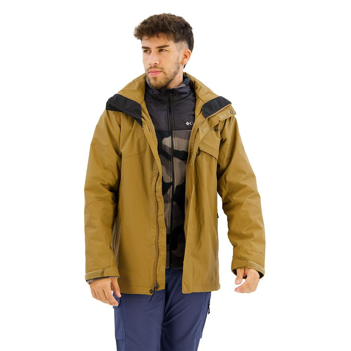 Columbia Men's Bugaboo Fleece Interchange Jacket, 3 In 1 Interchange Winter Coat, Ancient Fossil, Si