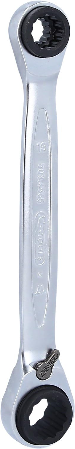 KS Tools 503.4565 4 in 1 GEARplus umschaltbar Doppel-Ratschenringschlüssel, 10x13x17x19mm, 10x13x17x
