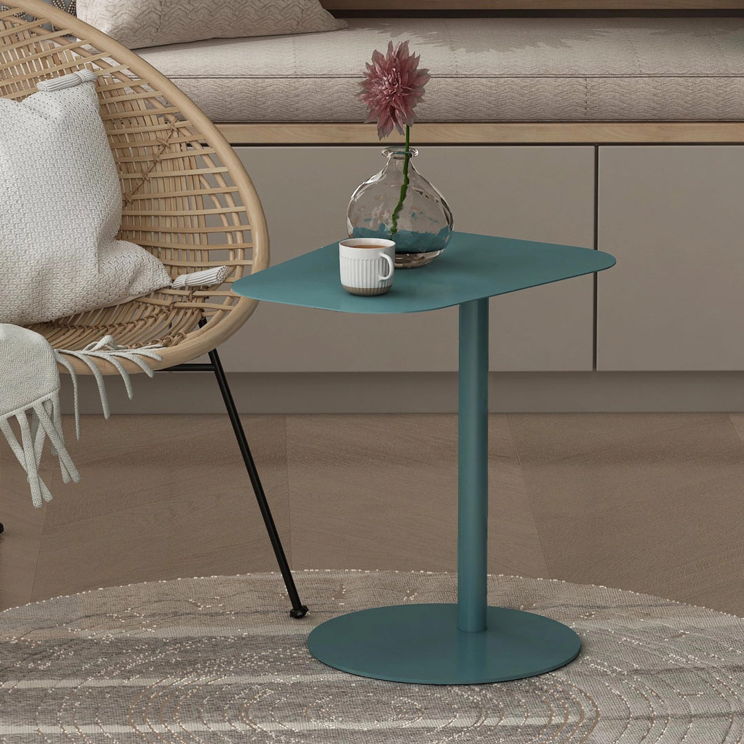 [en.casa] Beistelltisch Nastätten Gartentisch Couchtisch mit Metallgestell Sofatisch modernes Design