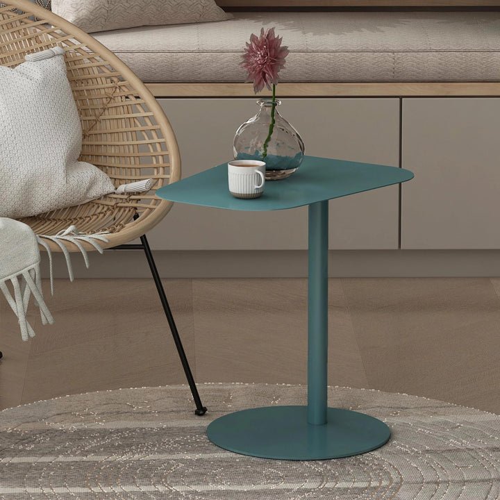[en.casa] Beistelltisch Nastätten Gartentisch Couchtisch mit Metallgestell Sofatisch modernes Design