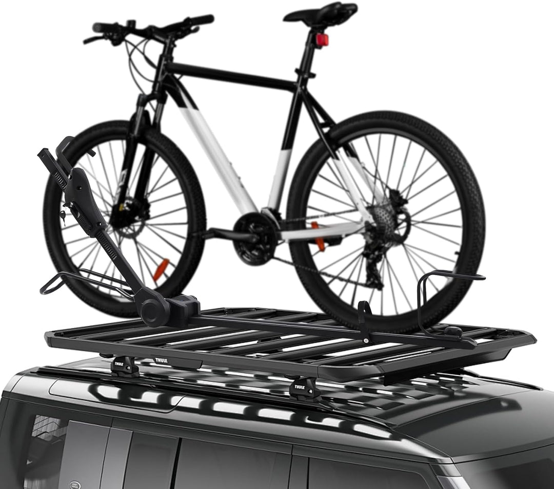 Dach Fahrradträger, 110cm Fahrradrahmenhalter Aluminiumlegierung höhenverstellbar 75-98cm abschliess