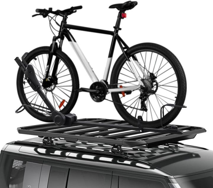 Dach Fahrradträger, 110cm Fahrradrahmenhalter Aluminiumlegierung höhenverstellbar 75-98cm abschliess