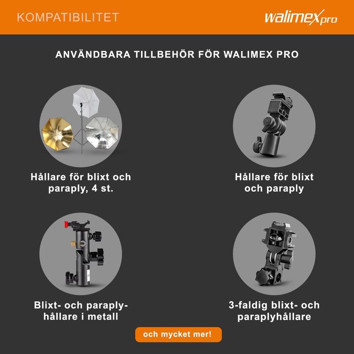 Walimex Pro Reflexschirm Schwarz/Weiss 180cm für Produktfotografie - Weiche, neutrale Lichtführung,