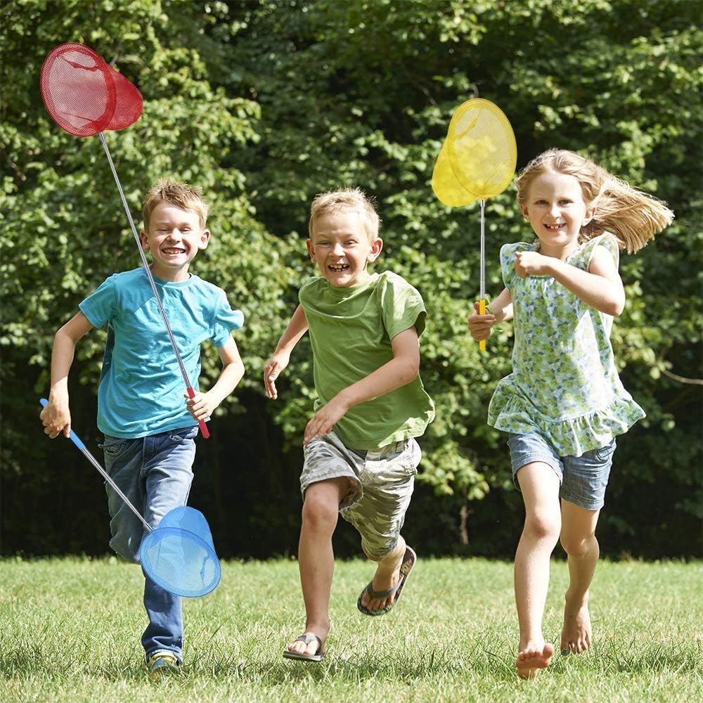 LATERN 6 Stücke Teleskopisch Schmetterlingsnetz Fischernetze Ausziehbar von 37 bis 86cm für Kinder d