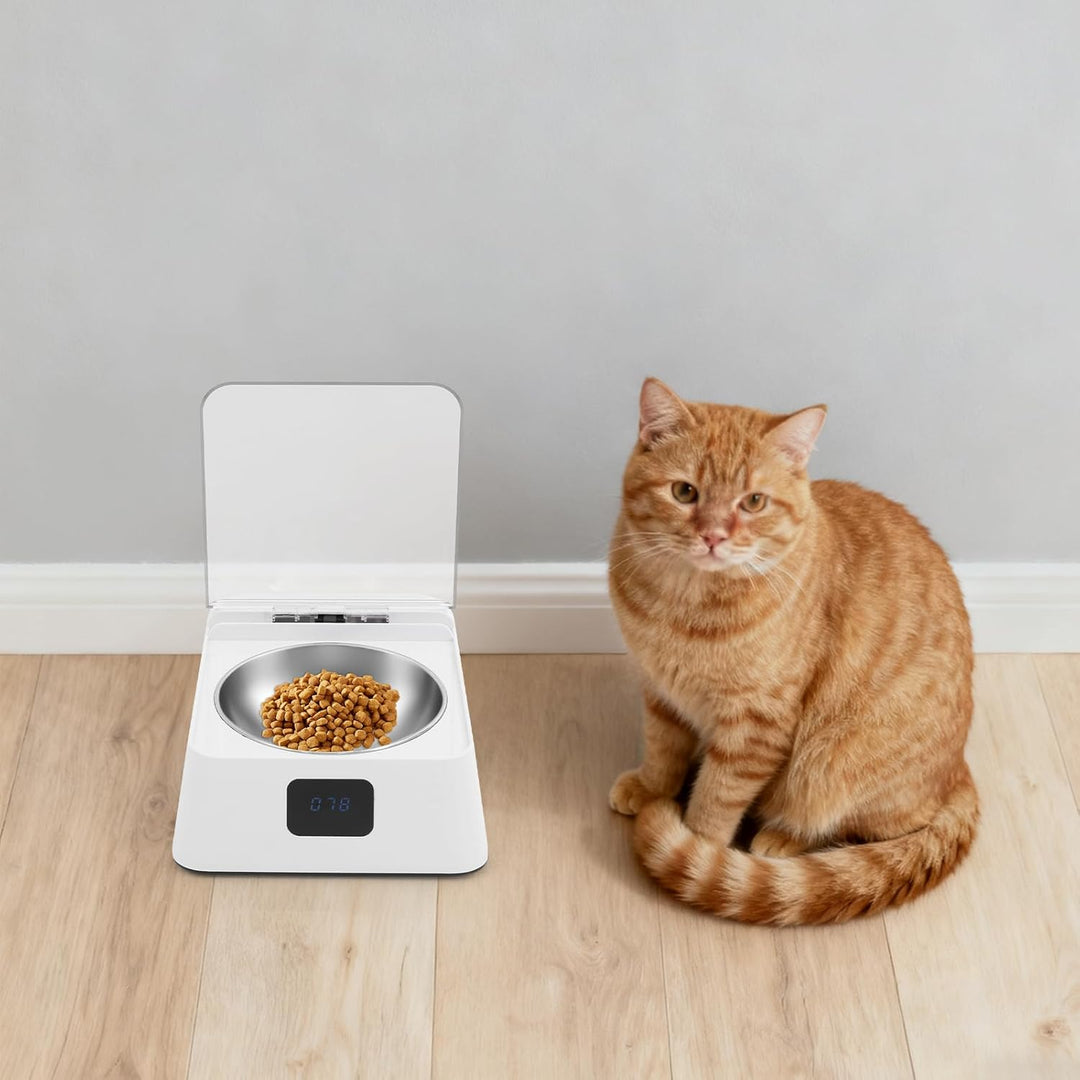 Futterautomat Katze | Katzenfutter Automat | Automatischer Katzenfutterautomat | Infrarot-Sensor & B