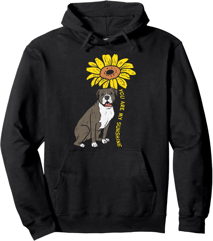 Pitbull Sunflower Sunshine Pitties Pet Dog Lover Owner Gift Pullover Hoodie