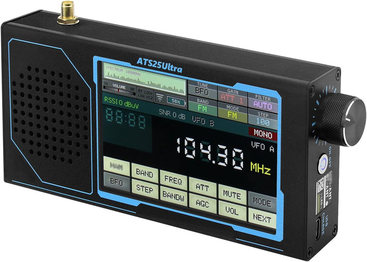 Kurzwellenempfänger ATS25 Ultra SDR Mehrband Radio mit 4-Zoll Touchscreen Tragbarer Weltempfänger Un