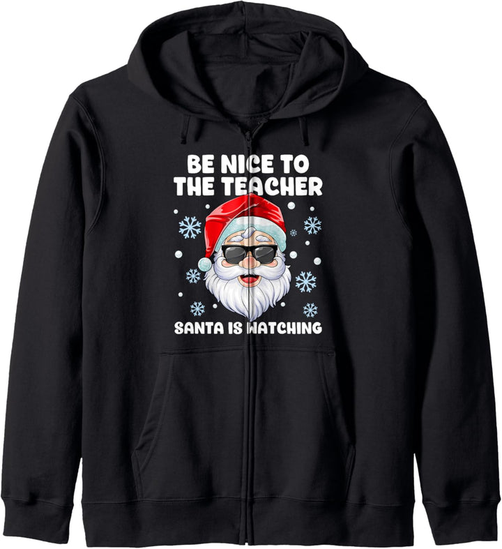 Sei nett zum Lehrer, Weihnachtsmann, lustiger Weihnachtsmann Kapuzenjacke