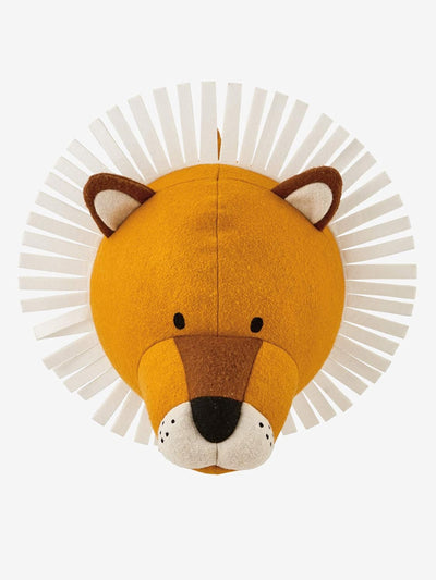 VERTBAUDET Dekorativer Plüsch-Löwenkopf, Wandtrophäe orange ONE SIZE Einheitsgrösse Orange, Einheits