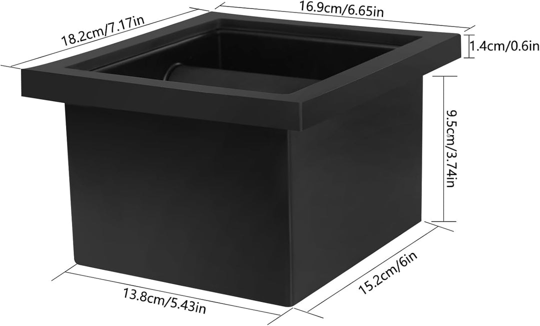Edelstahl Kaffeeklopfbox, Abklopfbehälter Für Kaffeesatz, Bodenlose Klopf-Rückstand-Box Für Küchen B