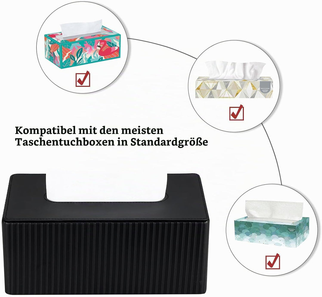 KINGFOM Kosmetiktücherbox Taschentuchbox, Rechteckige Tissue Box Tücherbox für Wohnzimmer, Badezimme