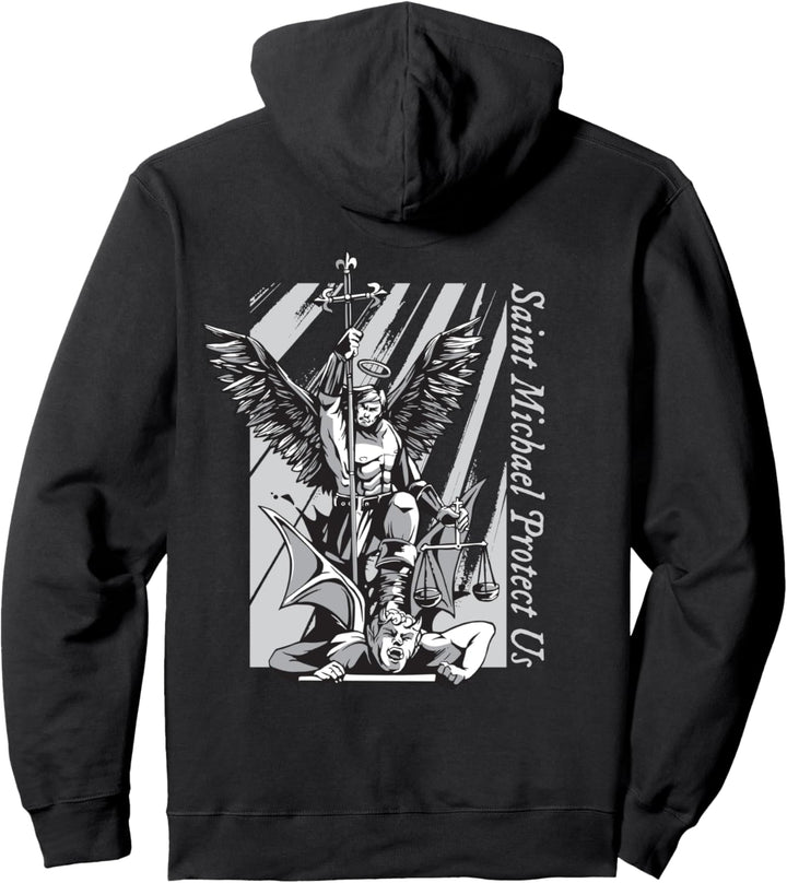Erzengel & Krieger St Michael I Saint Michael Protect Us Pullover Hoodie