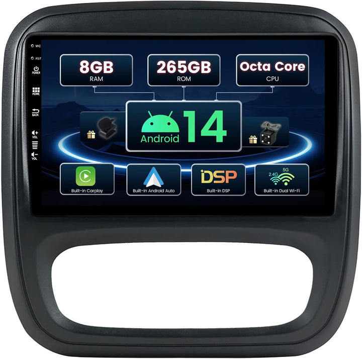 BXLIYER ¦ 8G+256G ¦ Android 12 IPS Autoradio Passt für Renault trafic 3 / Opel Vivaro B (2014-2021)