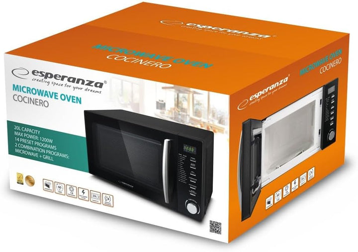 Esperanza EKO010 Microwave Oven 1200W Black