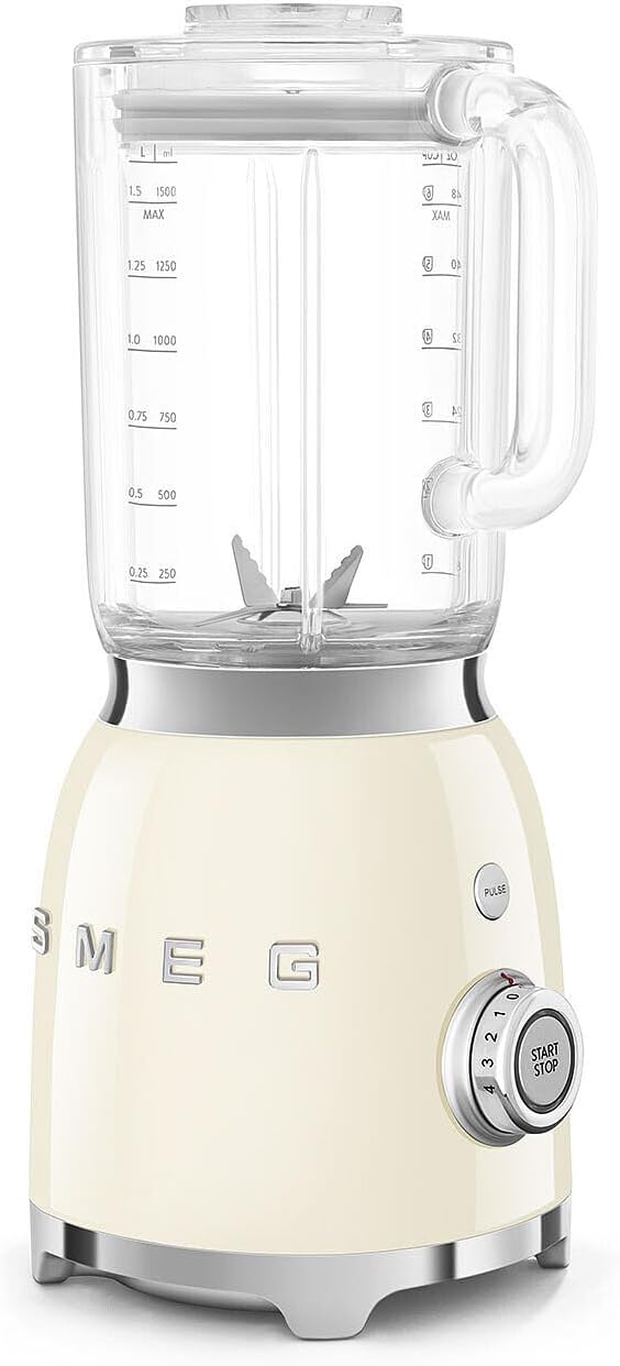 SMEG, BLF03CREU, 1,5 l Standmixer, 4 -Geschwindigkeitsstufen, 4 Automikprogramme, Abnehmbare Doppelk