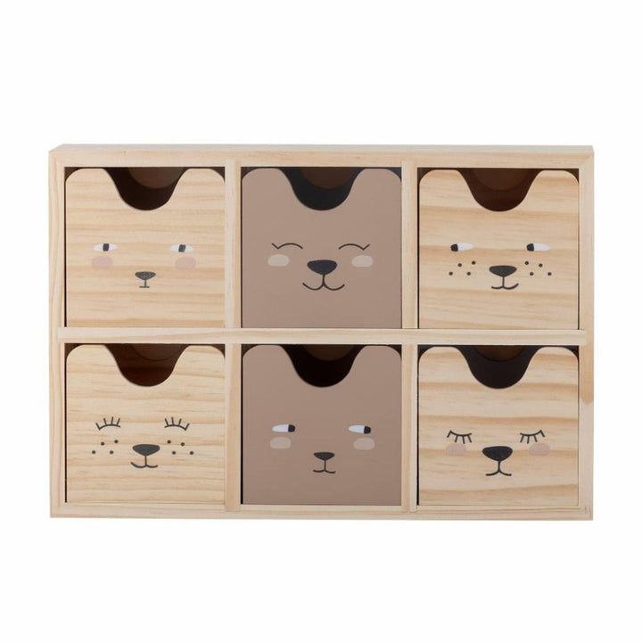 Bloomingville Mini Calle Aufbewahrungsbox, Natur, Kiefer, L27xH18xB8 cm