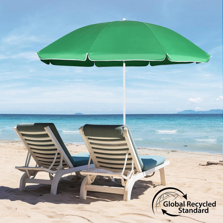 Sekey 160 cm Sonnenschirm Strand mit Schutzhülle für Balkon Garten & Terrasse Neigungswinkel und Höh