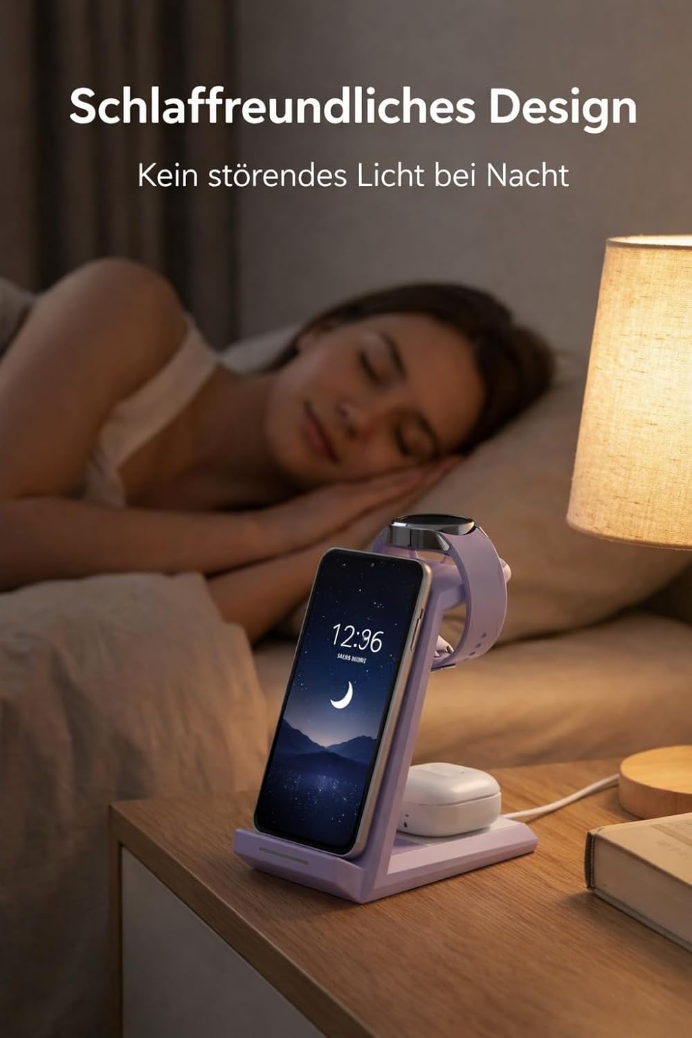 NANAMI Induktive Ladestation für Samsung Wireless Charger 3 in 1 Ladestation Kompatibel für Galaxy W
