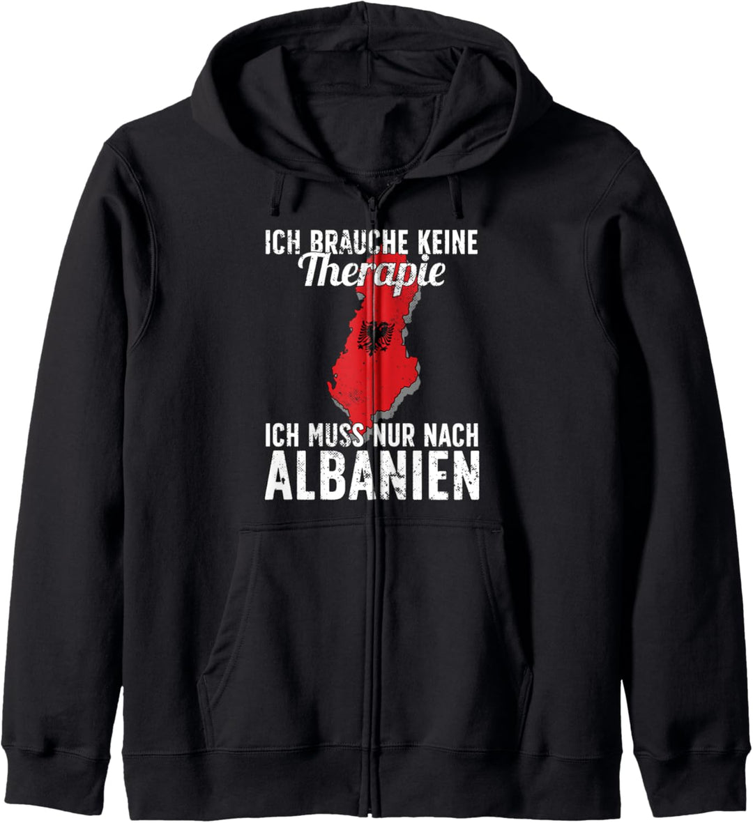 Albanische Flagge I Albanien Urlaub I Albanien Kapuzenjacke