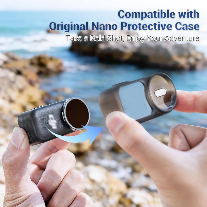JJC Osmo Nano 4 Strahlen Sternfilter,Vierstrahl Sternfilter für DJI Osmo Nano mit Filteretui,Osmonan