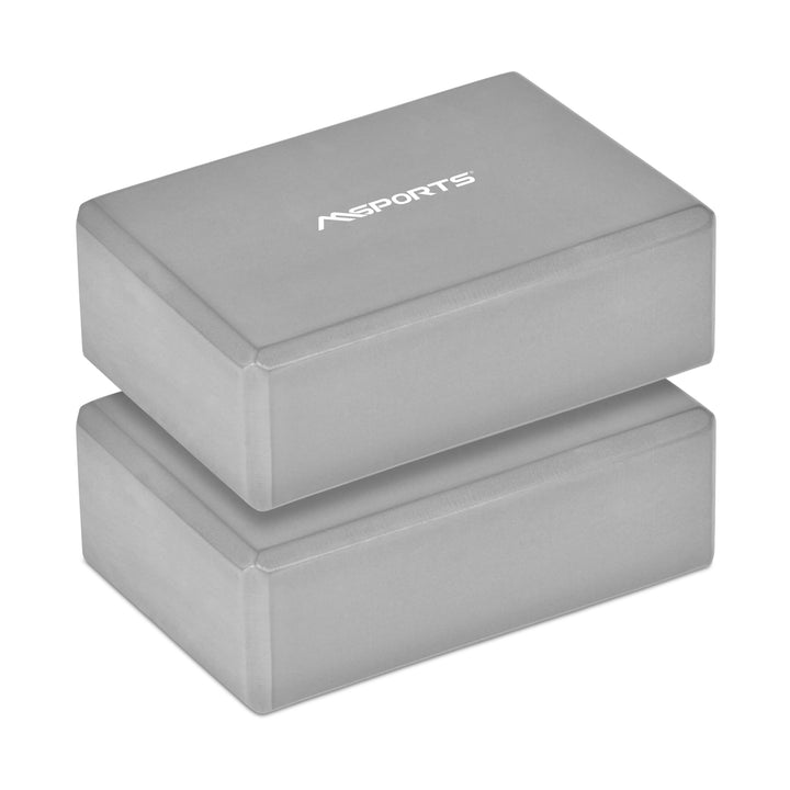 MSPORTS Yogablock Premium I 2er Pack Yogaklotz Anthrazit 2x Yogablöcke, Anthrazit 2x Yogablöcke