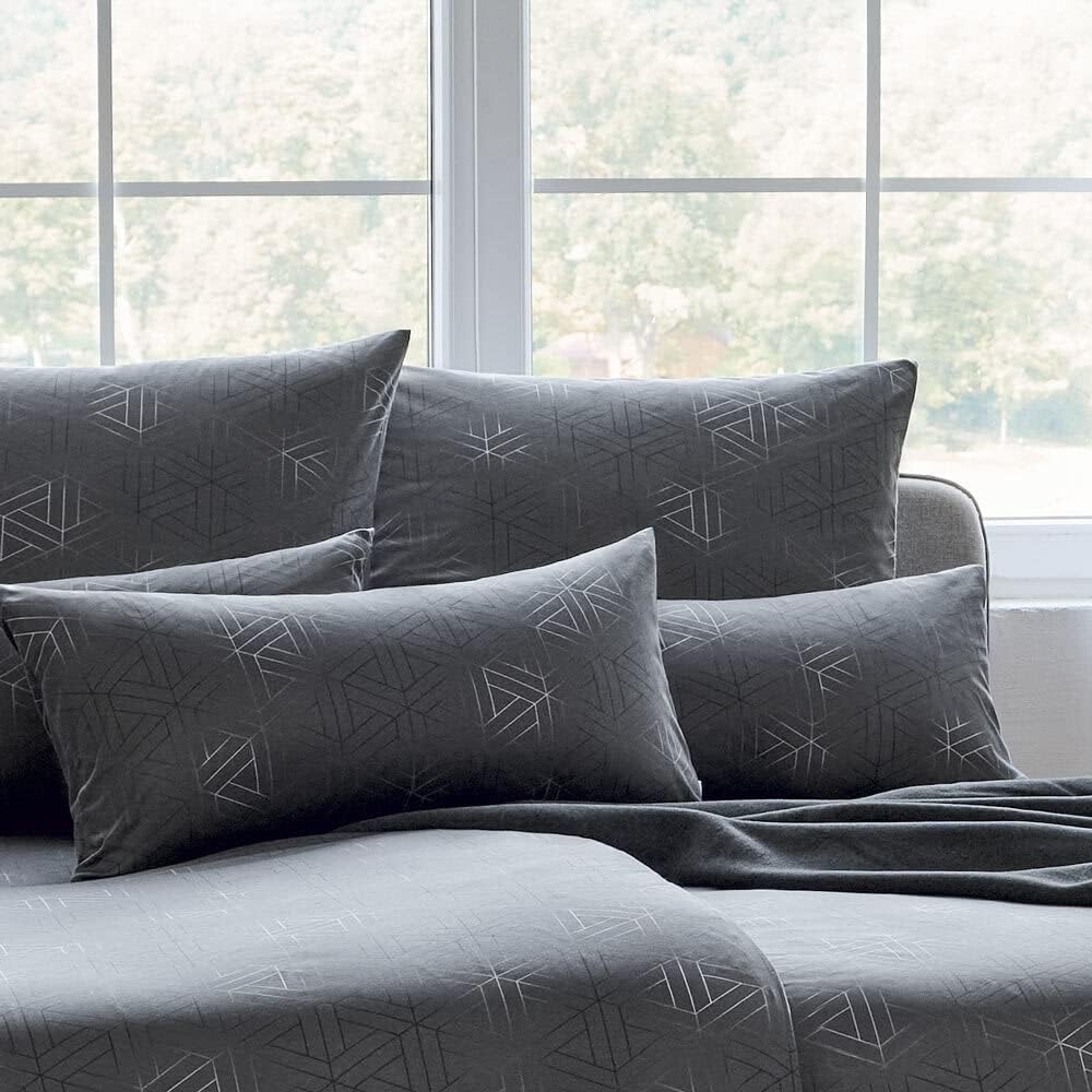 ESTELLA Mako Interlock Jersey Bettwäsche Pippa anthrazit 155x200 cm + 80x80 cm, 155x200 cm + 80x80 c