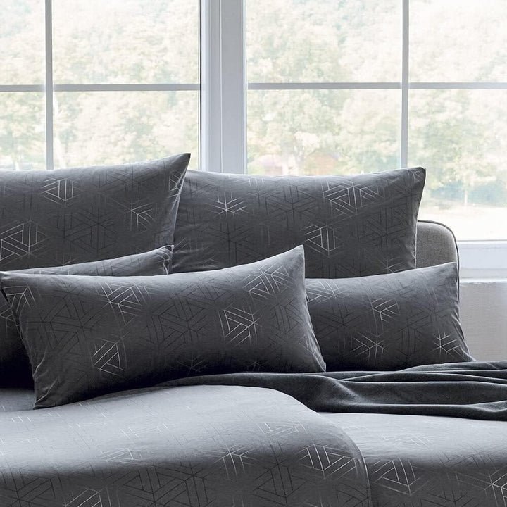 ESTELLA Mako Interlock Jersey Bettwäsche Pippa anthrazit 155x200 cm + 80x80 cm, 155x200 cm + 80x80 c