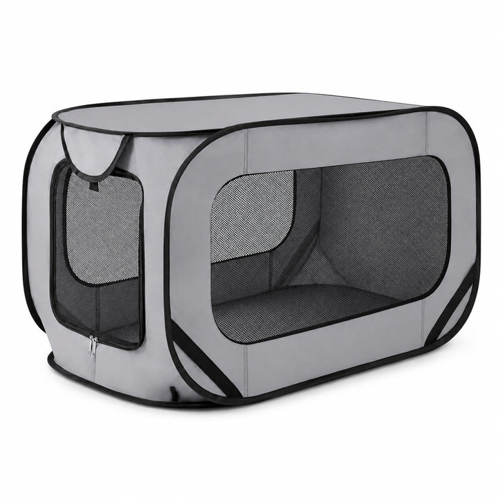 GOOGO Faltbare Hundebox Faltbar, 92×52×52 cm, Oxford Stoff Weiche Hundetransportbox Auto mit Atmungs