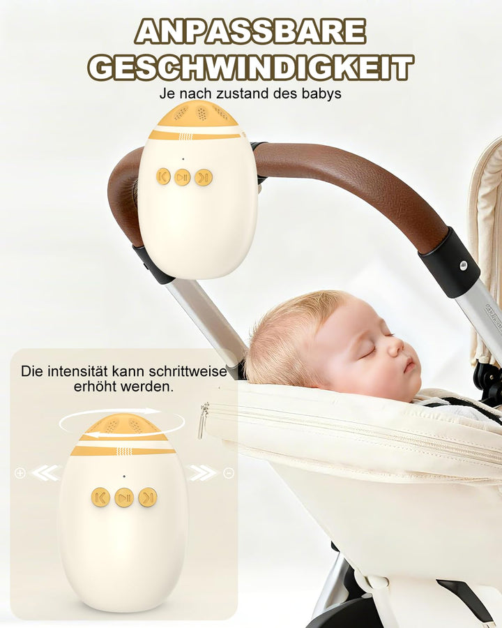Kinderwagenschaukler, Einschlafhilfe Baby Wiederaufladbar, 2 Halterungen | 11 Beruhigende Klänge,Stu