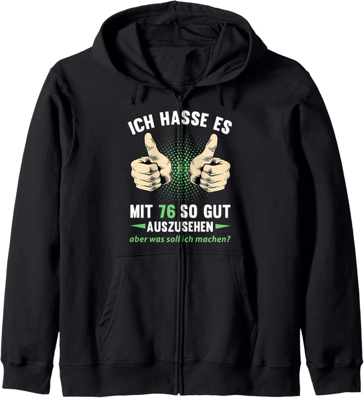 76. Geburtstag Mann Frau 76 Jahre 1948 Deko Lustig Geschenk Kapuzenjacke