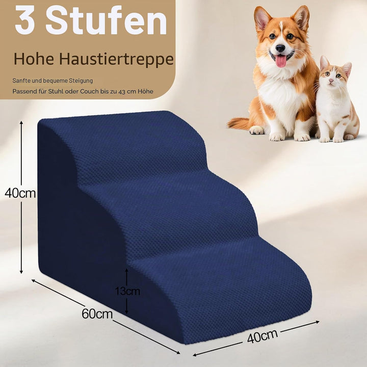 Niubya Hundetreppe für Kleine Hunde H40 cm - für Katzentreppe Hundetreppe Bett und Sofa, ältere und