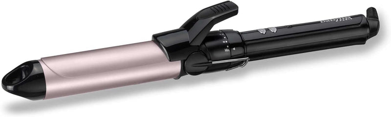 BaByliss 32mm Lockenstab mit Klammer mit grossem Durchmesser für natürliche, lose Locken, Schwarz 32