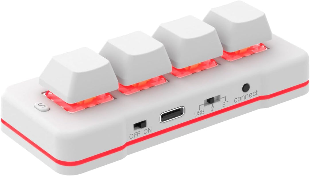 4-Tasten-Mini-Tastatur USB Wired & BT Wireless Mini Keyboard Customized Programmierbare Computer-Tas