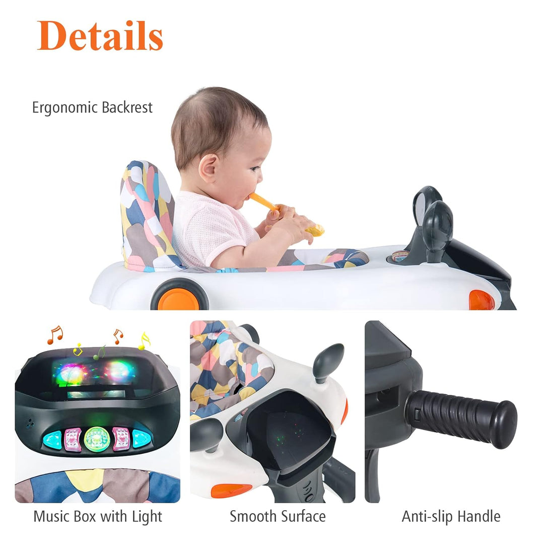 LIFEZEAL 2 in 1 Lauflernhilfe Klappbar, Babywalker mit Spielbrett, Lauflernwagen mit abnehmbaren Sit