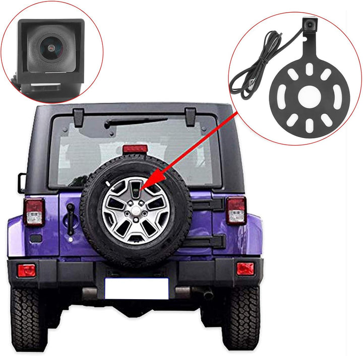 Auto Backup Rückfahrkamera Ersatzreifenhalterung 160° Wide View IP68 Wasserdicht Fit für Wrangler 07