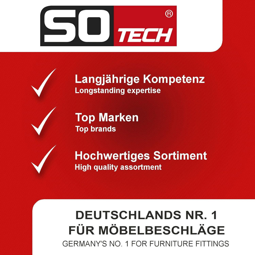SOTECH 10 Stück Türbänder Edelstahlscharniere Aufschraubbänder Edelstahl SS201 kugelgelagert mit Ede