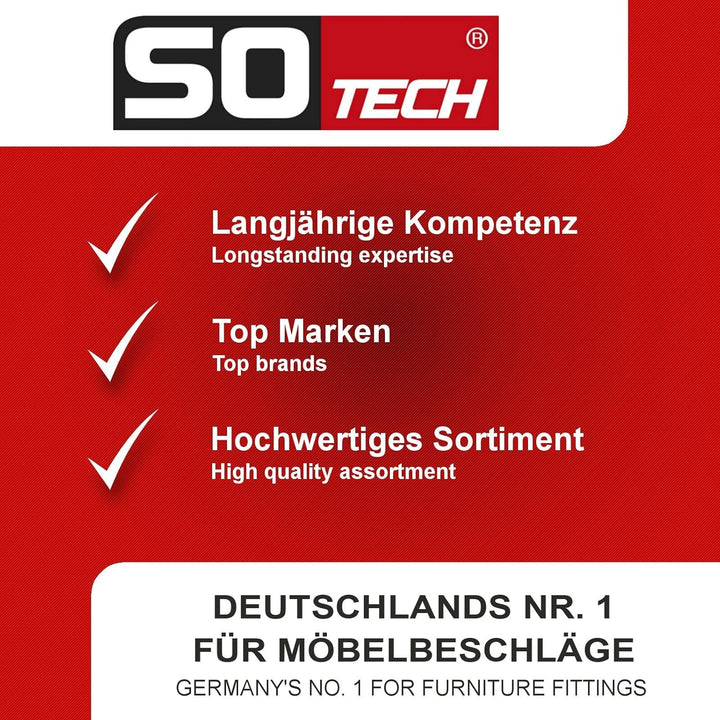 10 x SO-TECH® G14 Edelstahl Möbelgriff-Set Stangengriffe Relinggriffe BA 320 mm BA 320 mm (Edelstahl