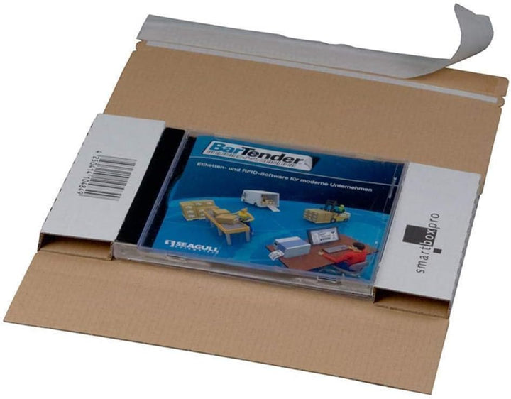 CD-Jewel-Mailer DIN Lang,225x125 mm, mit Fenster Versandtasche für CD und DVD 50 Stück