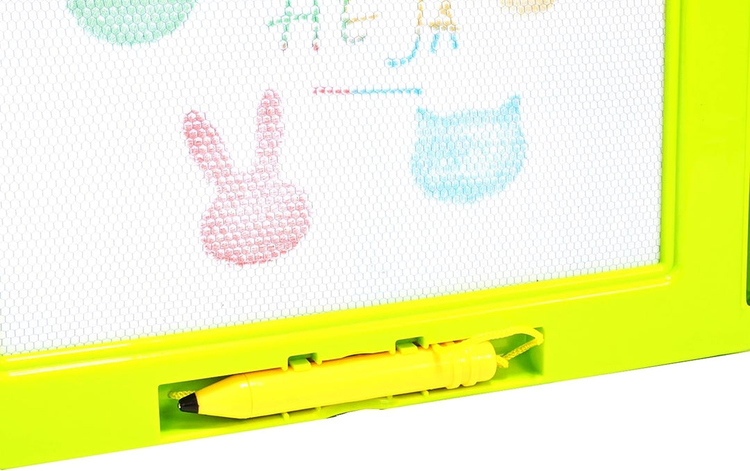 MalPlay Zaubertafel für Kinder | 31 x 31 cm | Bunte Schreibtafel Zeichentafel mit 4 Stempeln | Reise